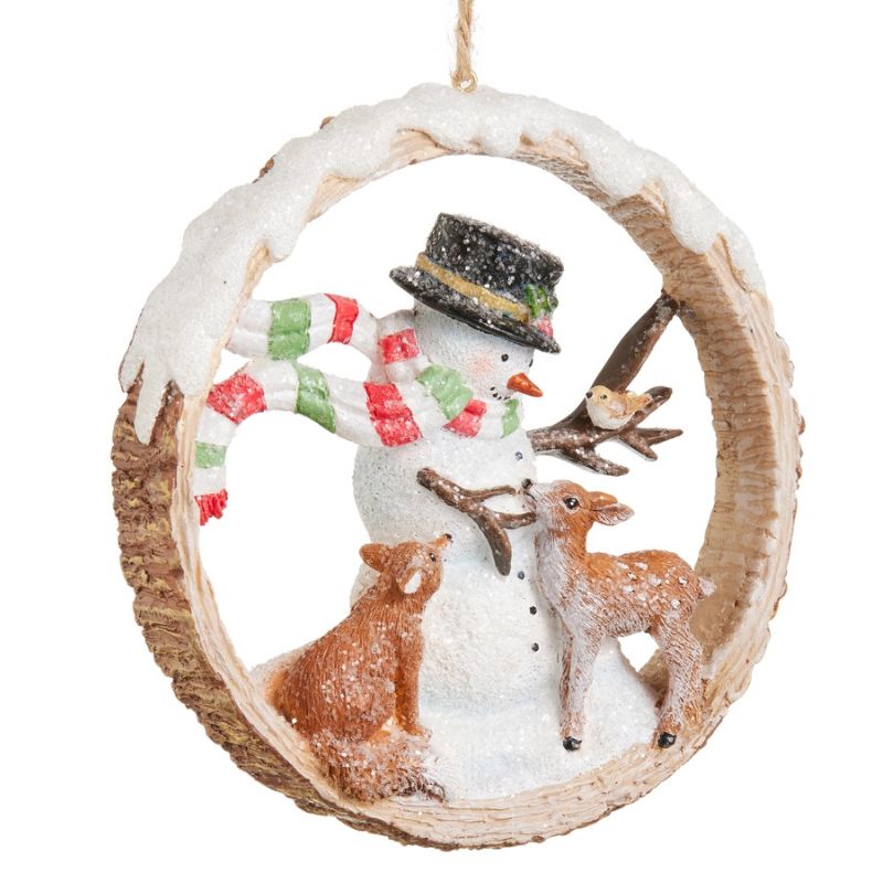 Woodland Snowman Ornament